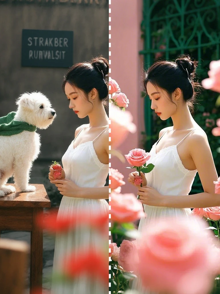 Upload a photo and the background of your photo will be randomly changed.