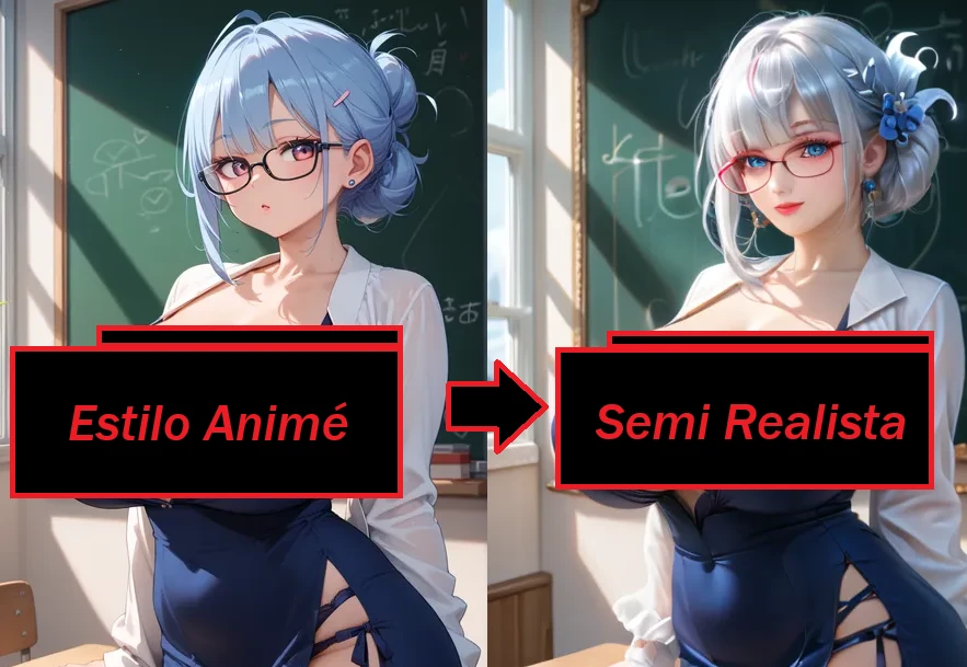 Filtro di anime semi-realistico - miglioramento dell'immagine - 2.5 D