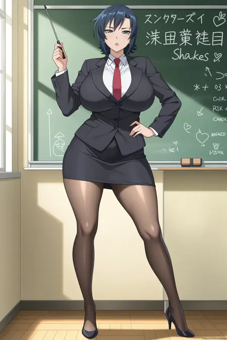 Kazama Rin (??????: genkaku cool na sensei ga aheboteochi) NoobAI V-pred / EPS Illustrious  Illust