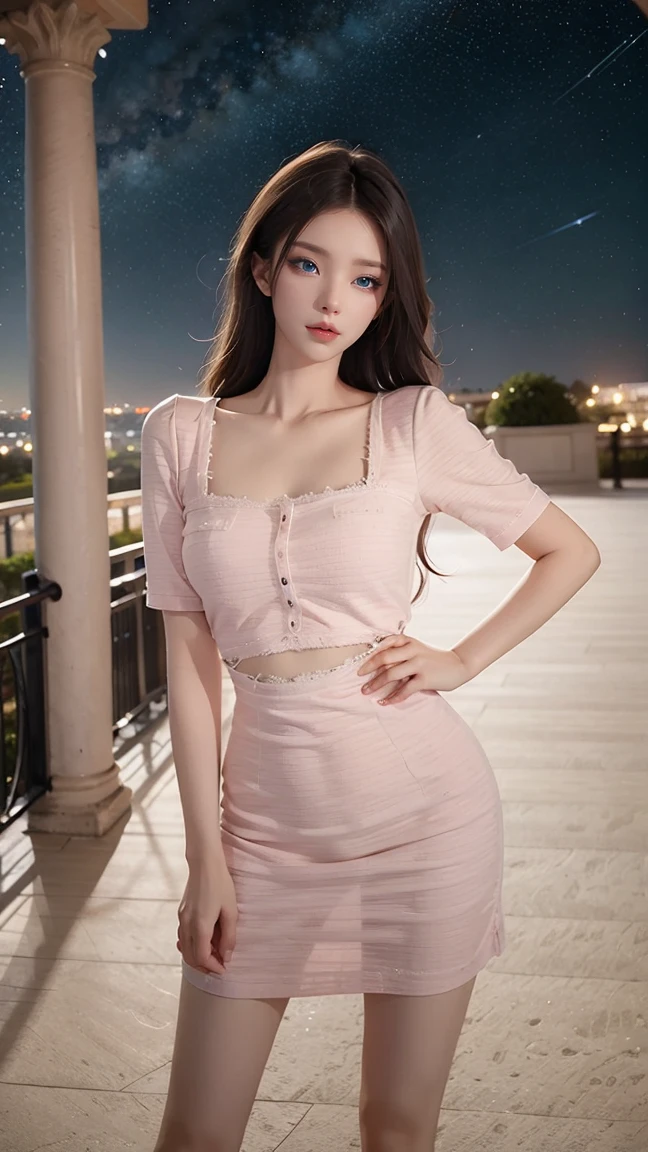 粉色方領高腰小香風洋裝 2025_10_21