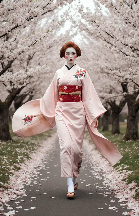 Japanese geisha makeup