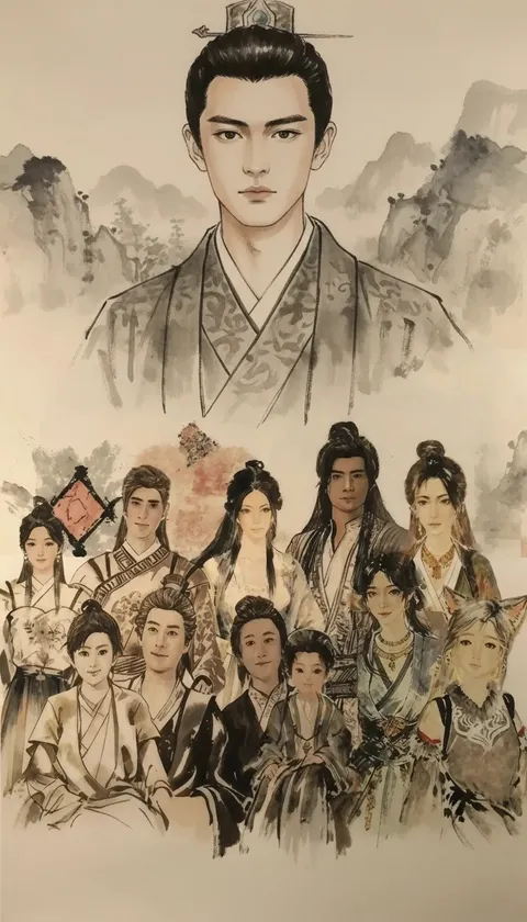 Upload ancient style group photo