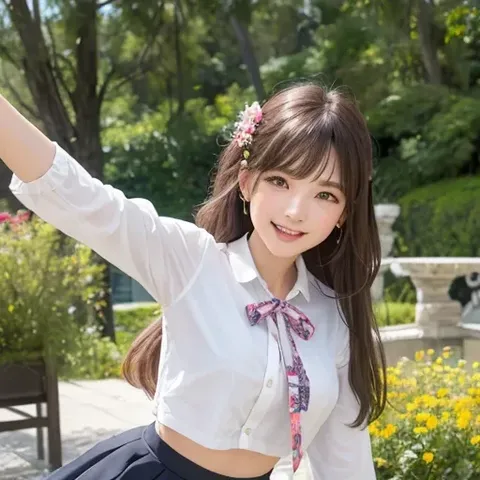 可愛い屋外の女の子