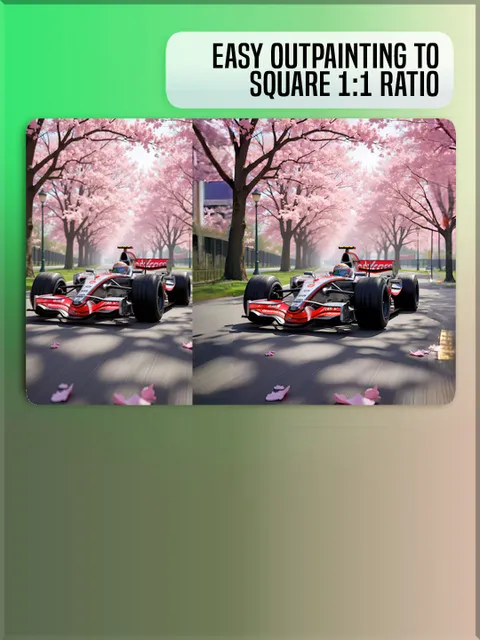 Outpaint to square 1:1 image