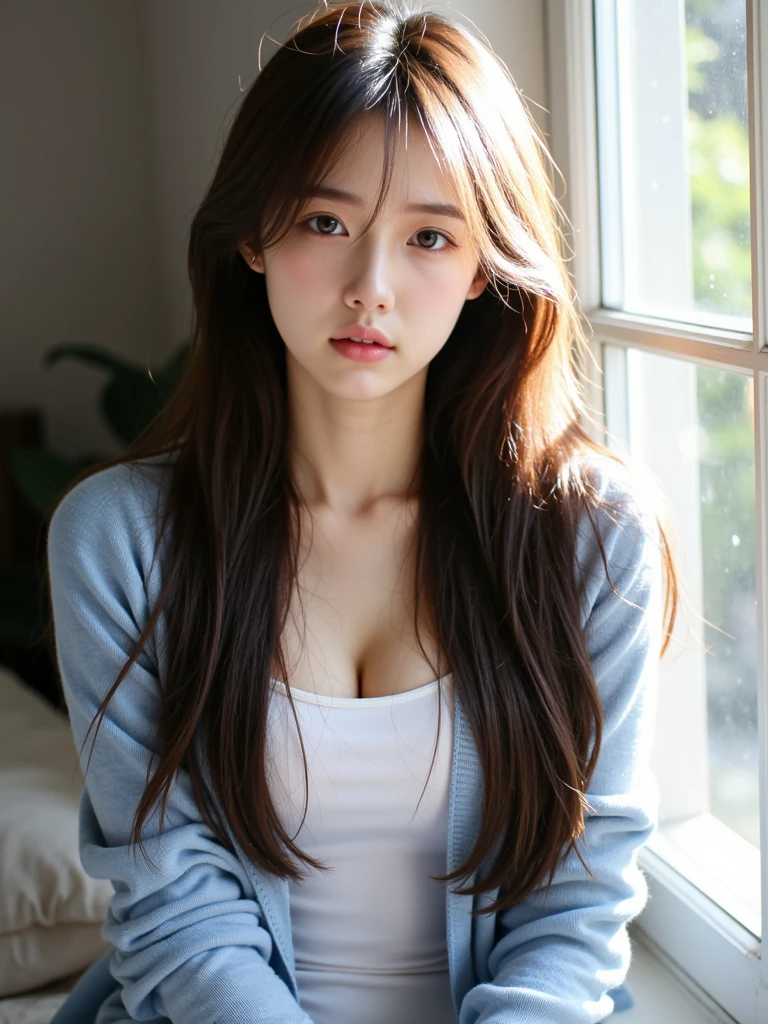 Beautiful woman with light effects V1