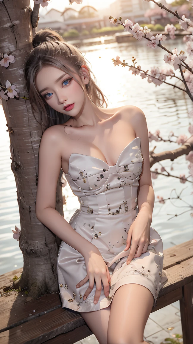 白色鑽石花卉抹胸名媛短裙 2025_11_4