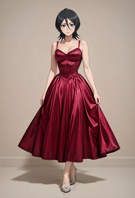 Vintage Satin Princess Gown illust
