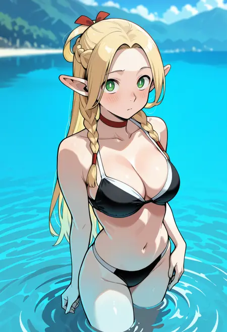 Colorblock Bikini illust