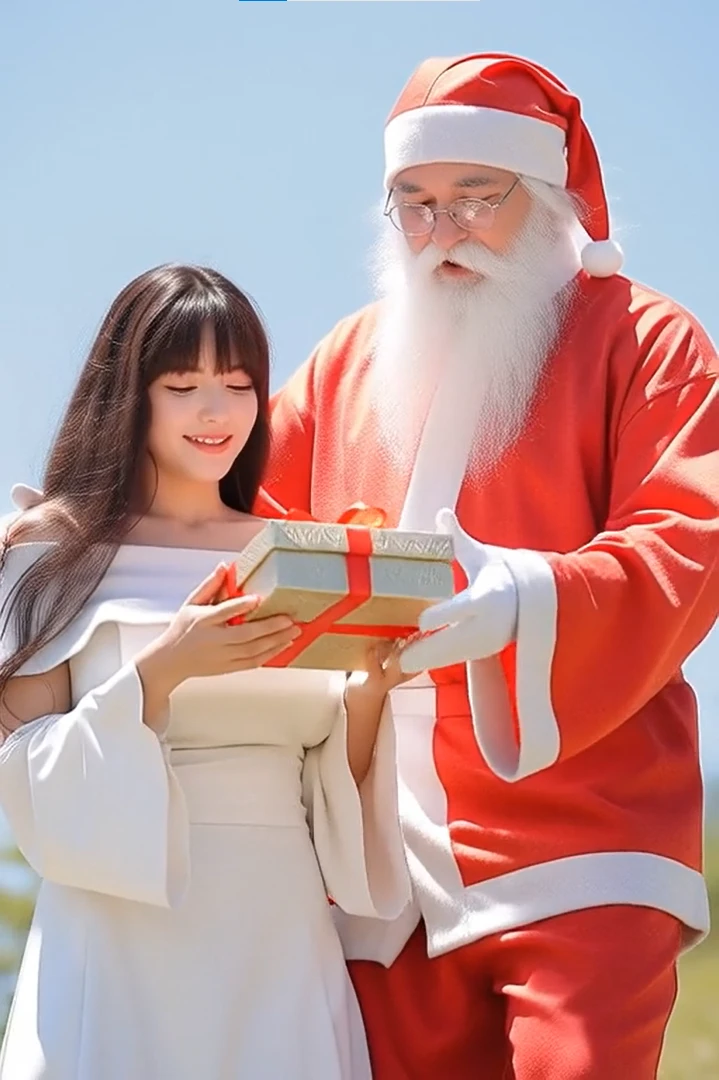 Santa Claus entregando regalos