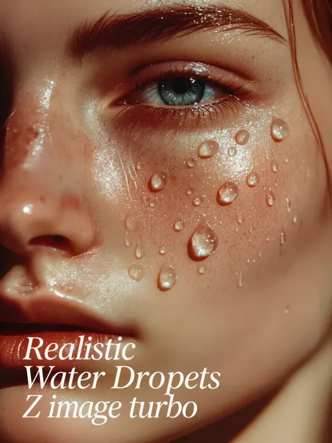 Z Image Turbo / Flux - Realistic Water Droplets (Wet Effect) - By Devildonia