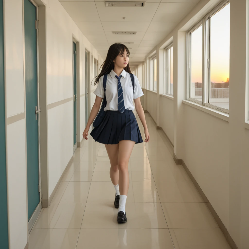 wan2.2 女子高生があるく