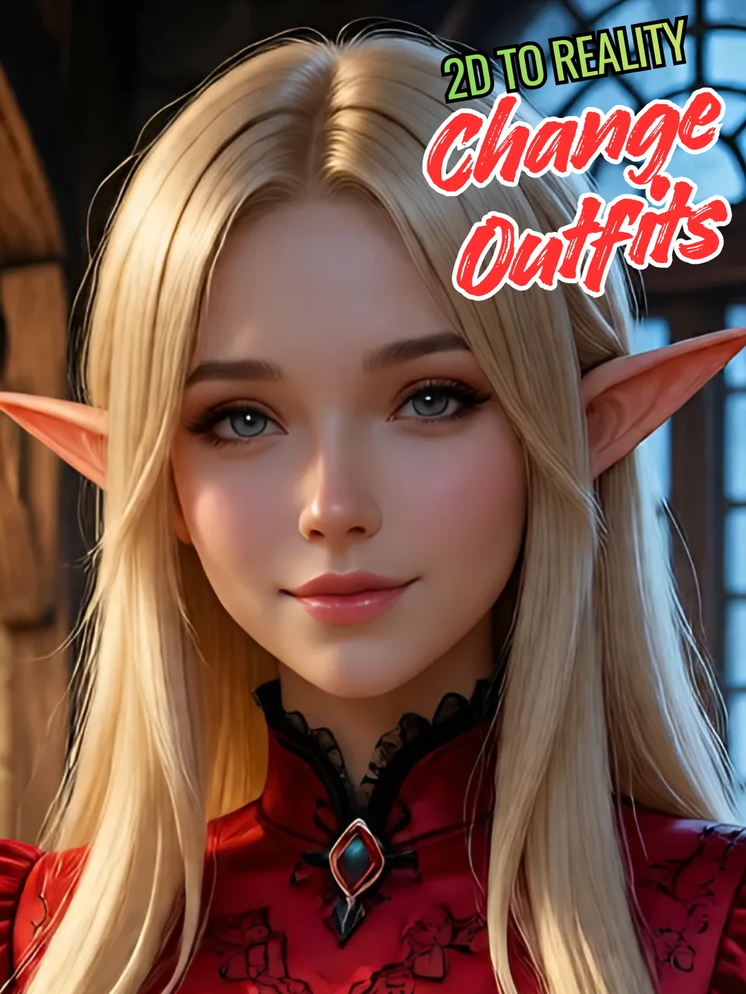 2D anime/cartoon to Reality - Change Outfit