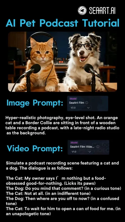 【創意】AIペットポッドキャスト作成ガイド