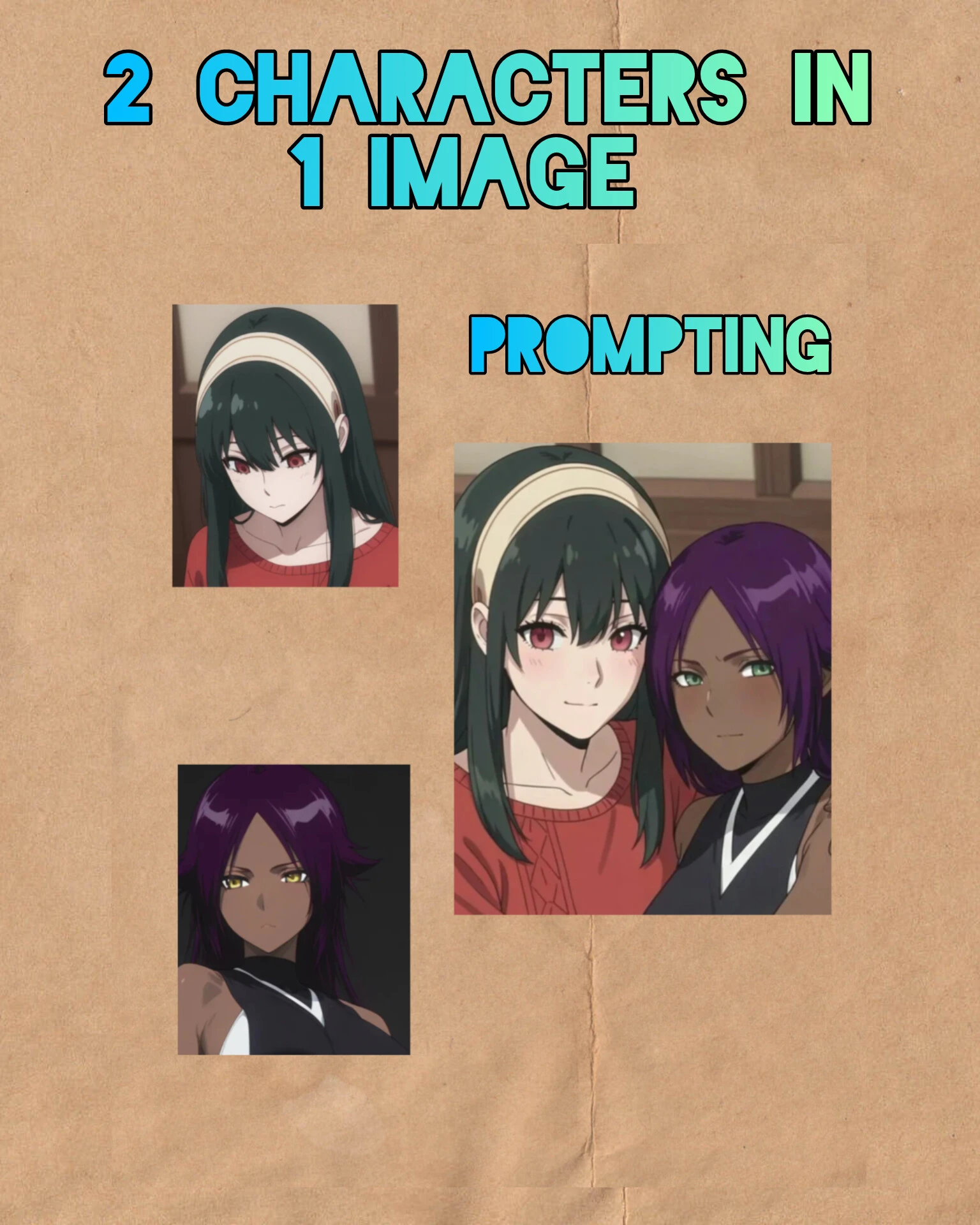 2 Characters in 1 image Prompting