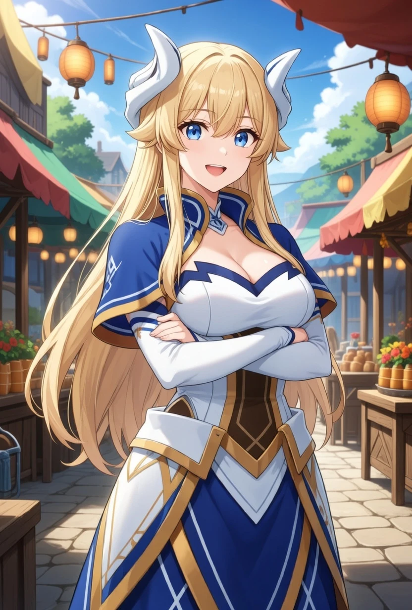 Venus | (Venus) | The Wild Last Boss Has Appeared! | (野生のラスボスが現れた!) | (Blue & White Dress Outfit) v2