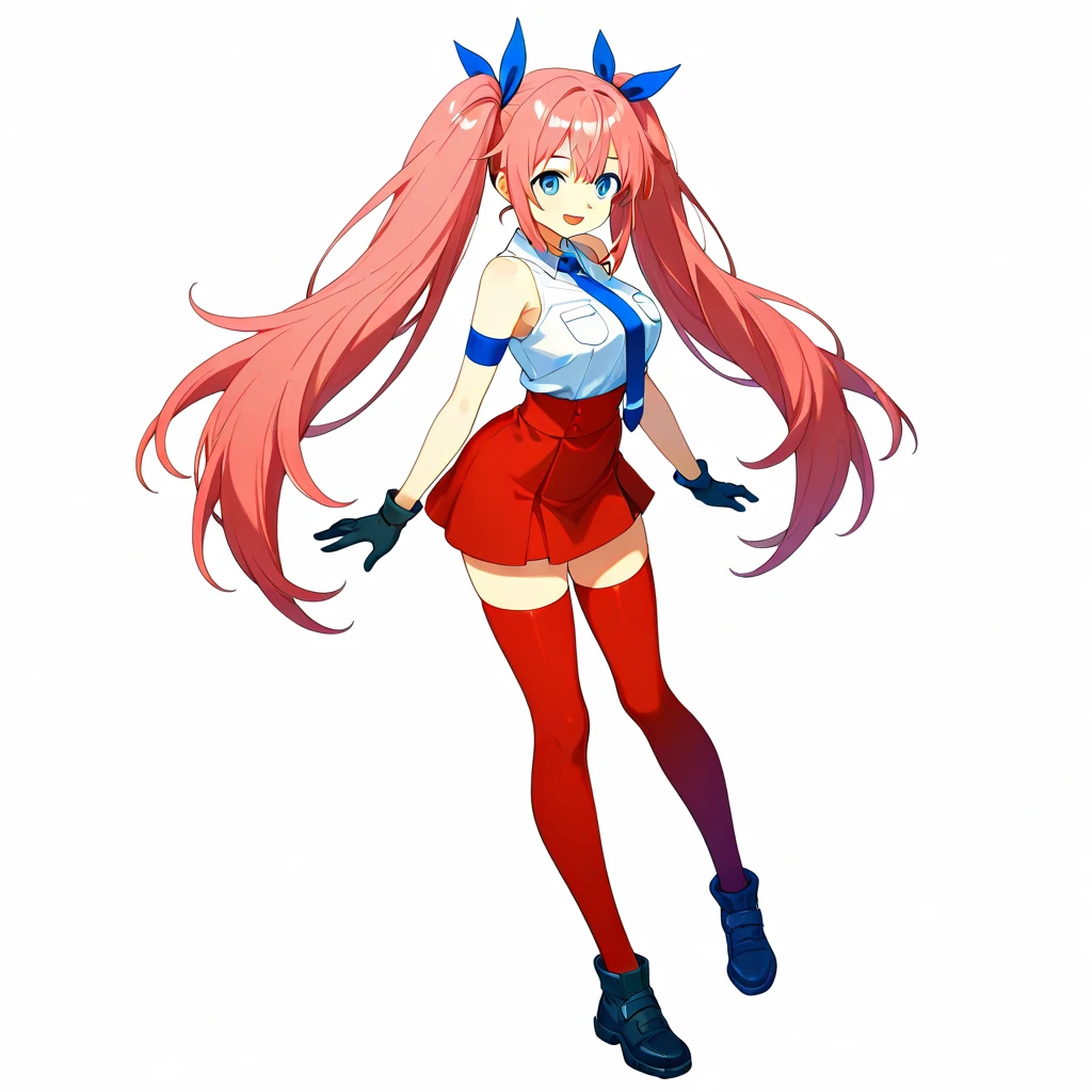 pink hair, twintails girl, large breasts. hiyori. 1.0
