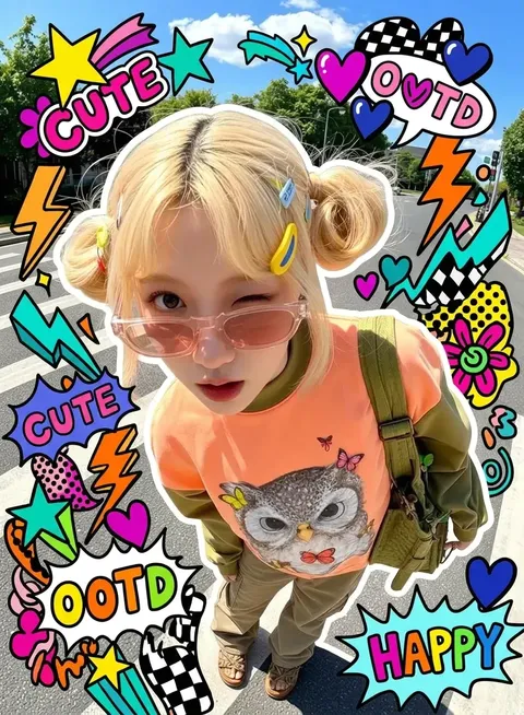 Edgy Graffiti Pin-Up