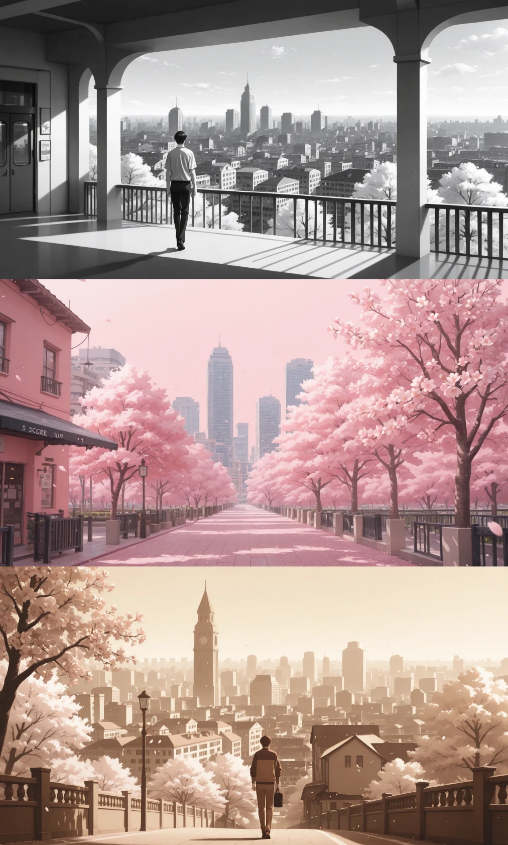 Color Filter LoRA Monochrome & Sepia & Pink Illustrious
