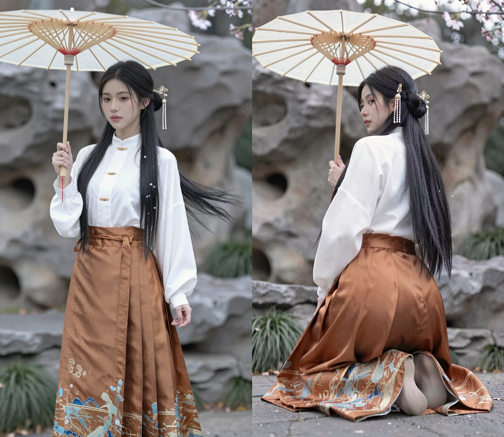 低角度背身跪坐 v1