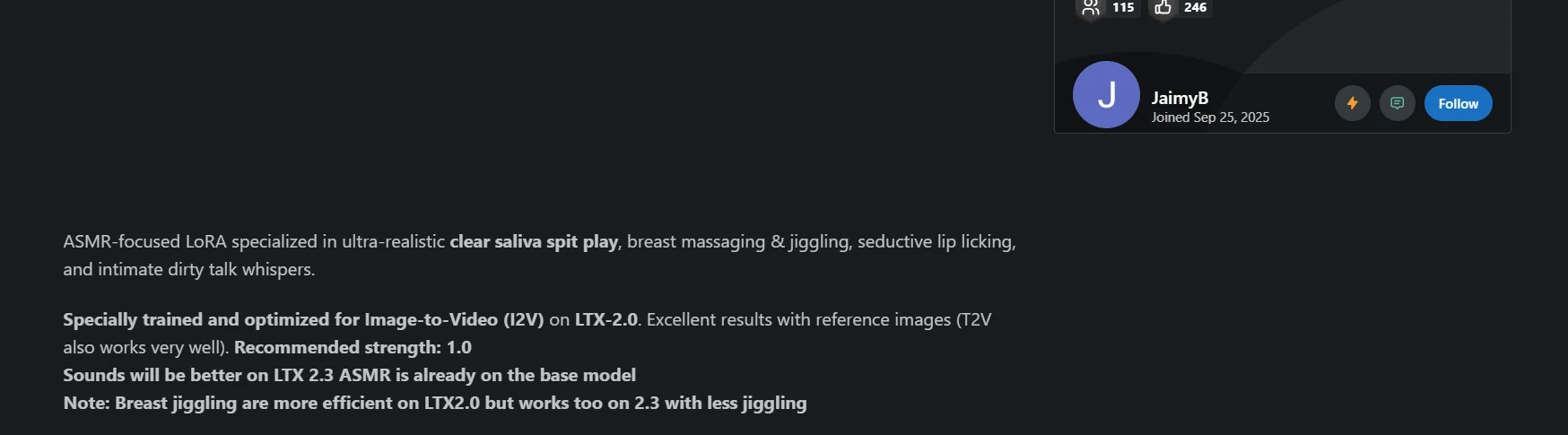 Spit&JiggleASMR Lora LTX2 I2V/T2V +Audio / Breast Helper_rel_260420