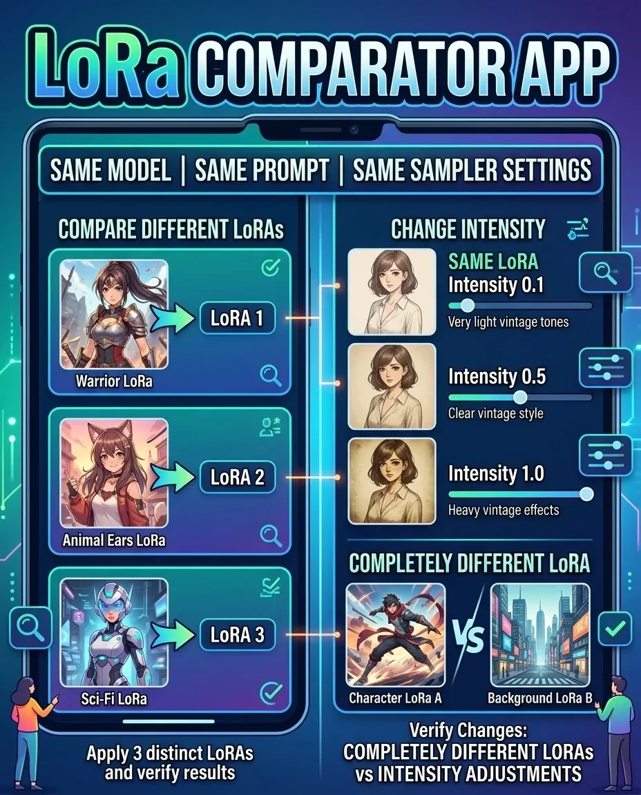 LoRA 並列比較機 SD