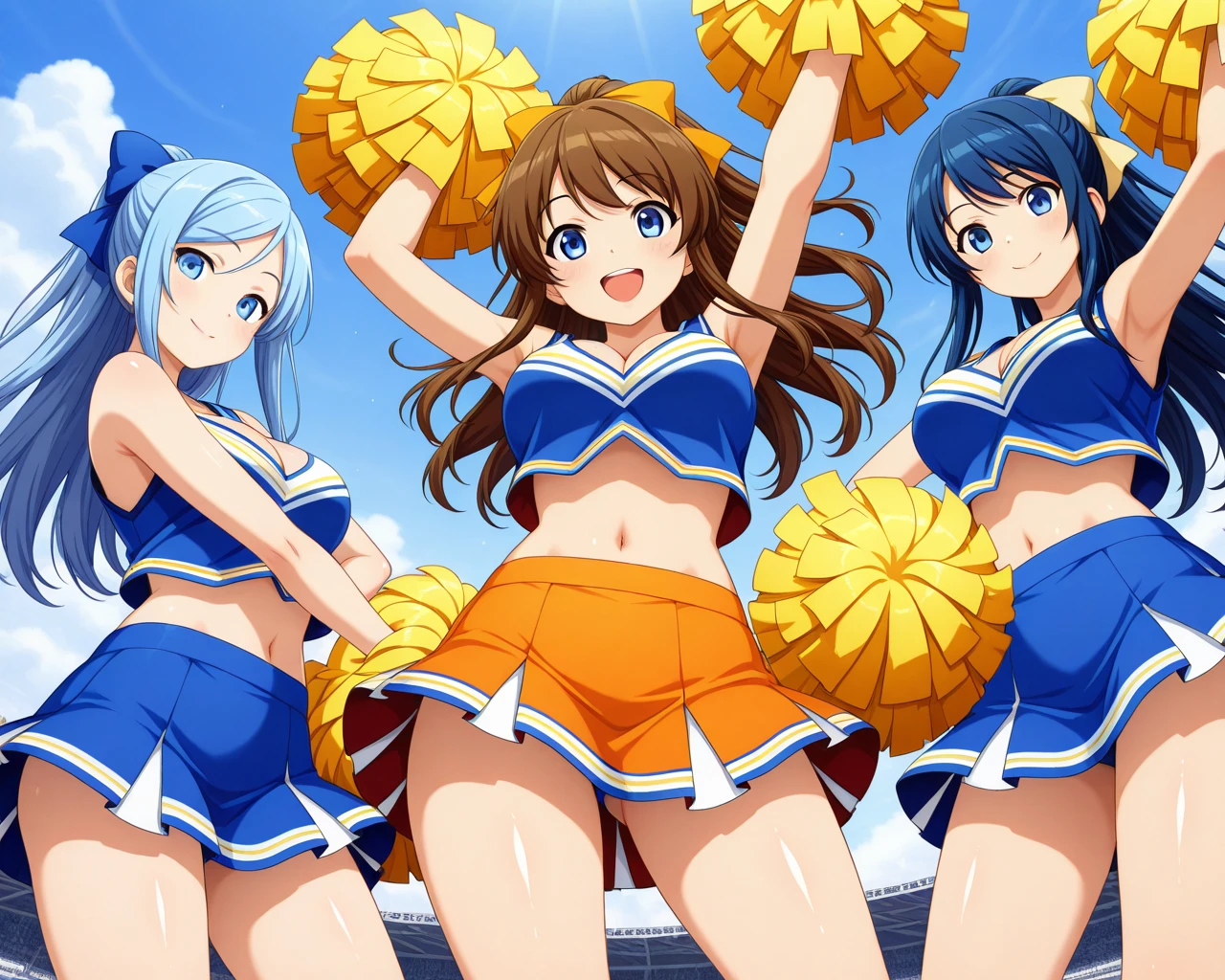 複数チアリーダーガール / multiple girls Cheerleader 1.0