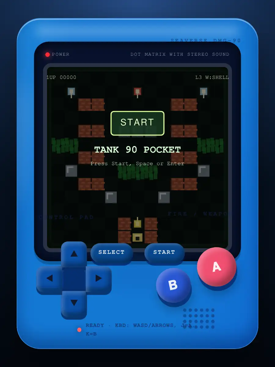 掌上游戏机-坦克大战90