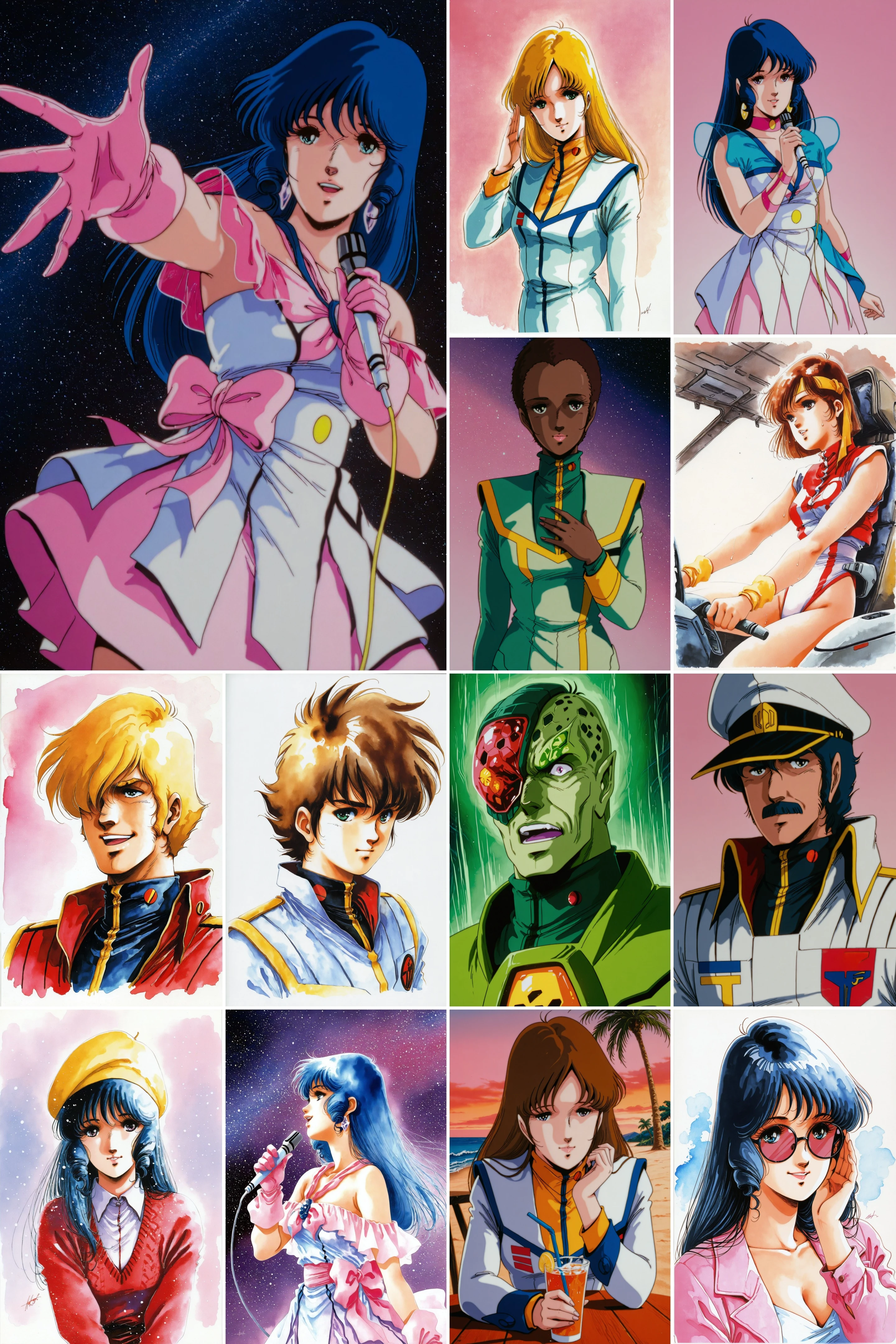 [V3] 8 in 1，MACROSS/超时空要塞，GunBuster/飞跃巅峰，Haruhiko Mikimoto/美树本晴彦 - Artist Style illustrious XL_v3.0