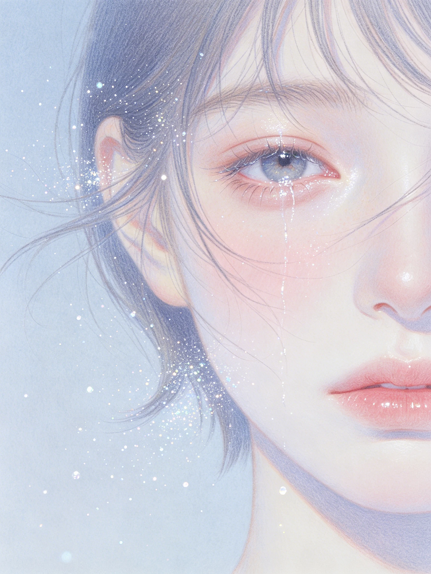 GlitterTear Soft Pastel Portrait  V1
