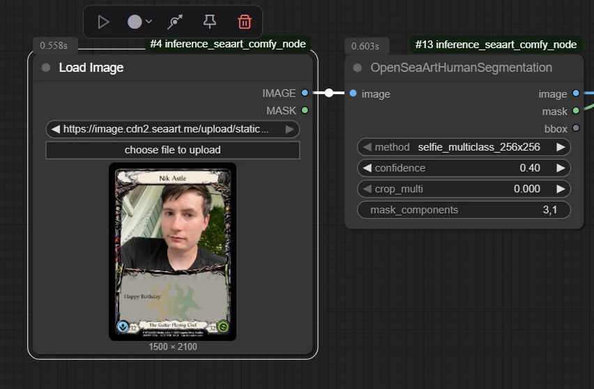 Isolate a face with Open SeaArt Segmentation