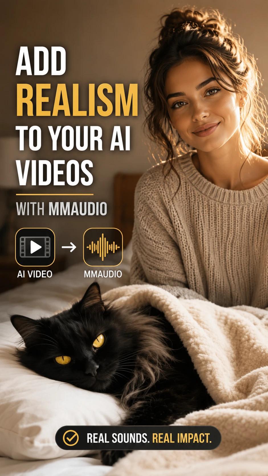 Adicione Som Realista a Vídeos Mudos com MMAudio