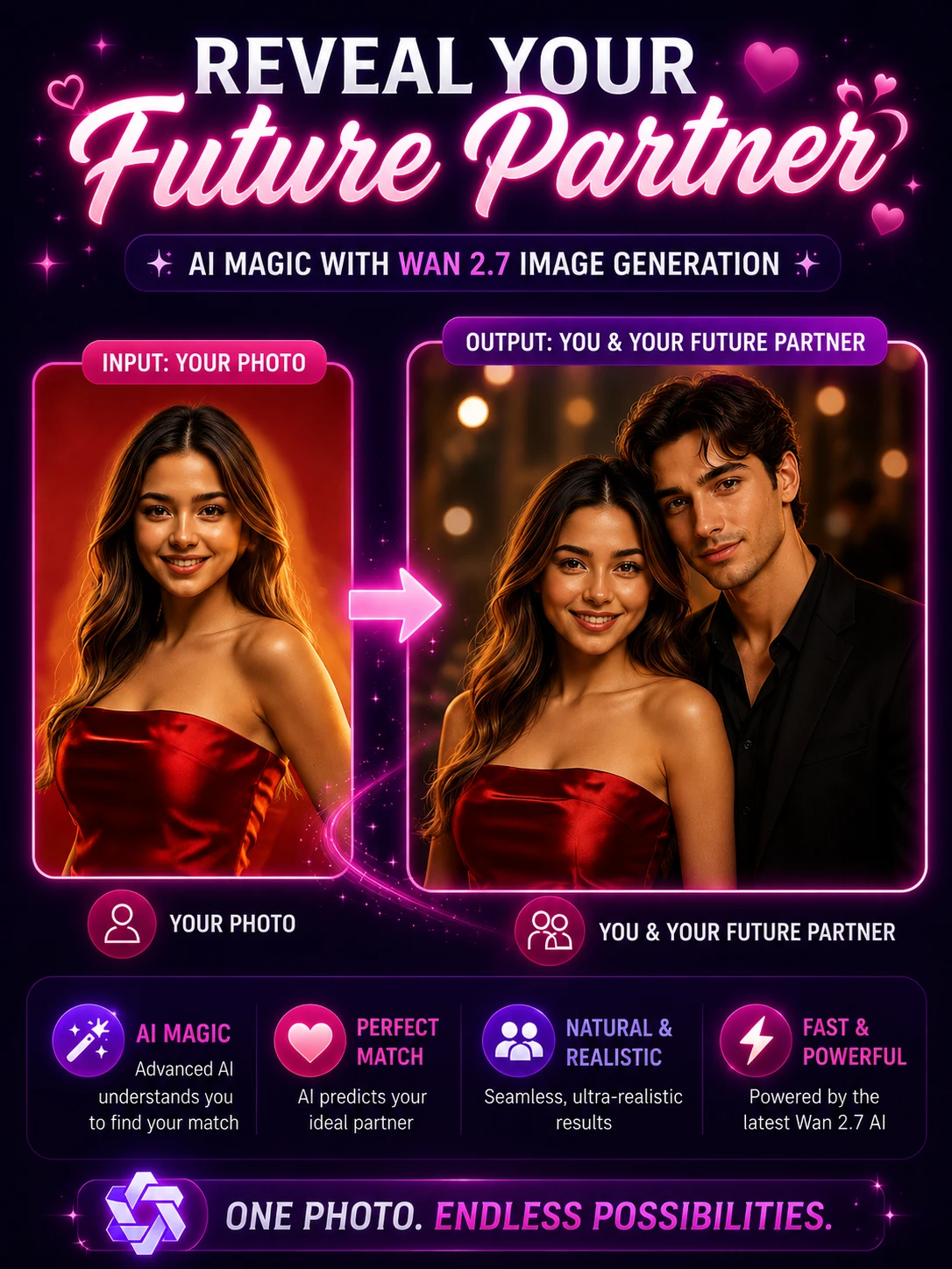 Wan 2.7 Reveal Your Future Partner Image Generation