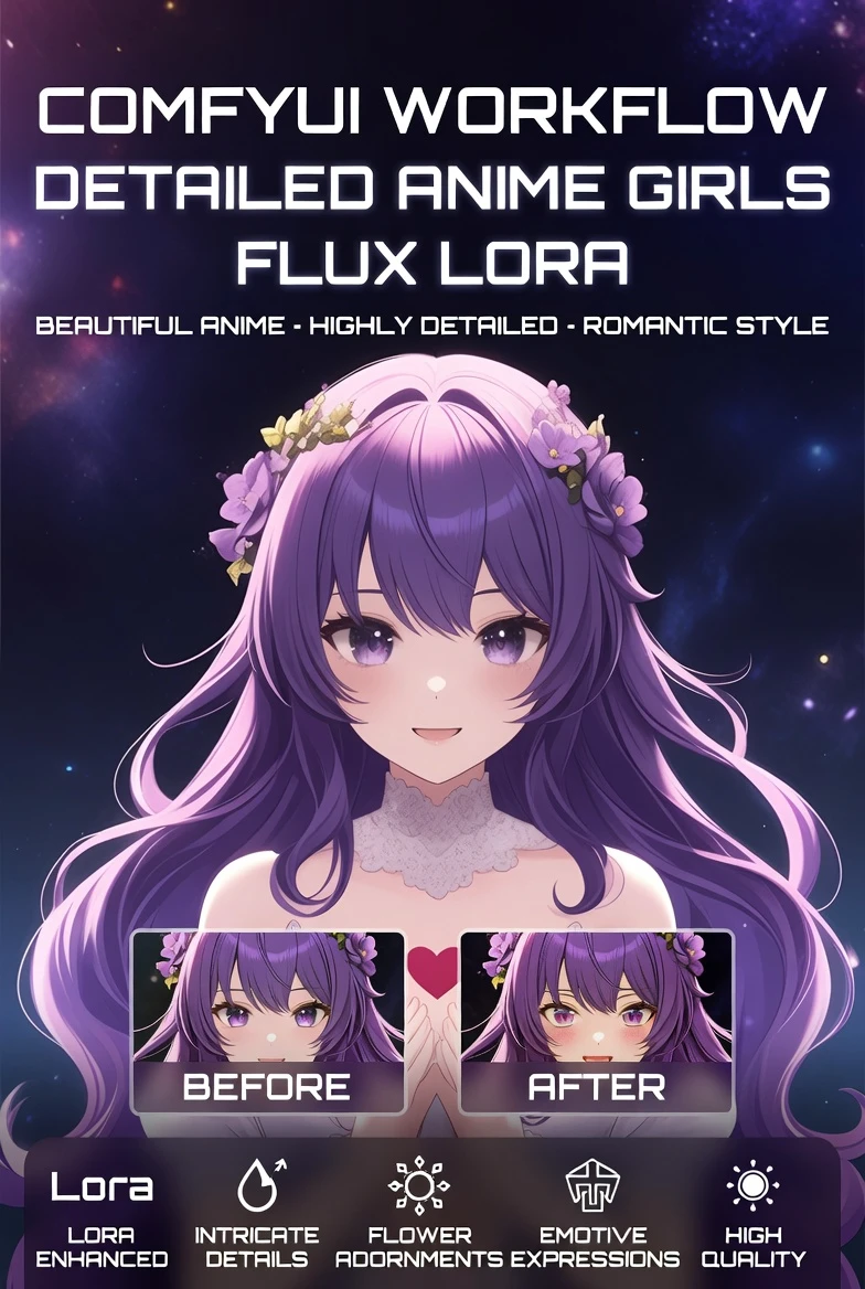 Workflow Flux com LoRA Anime no ComfyUI