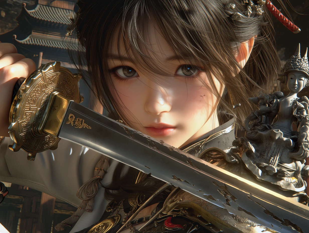 东方武侠少女 - 写实向二次元插画 v2.0