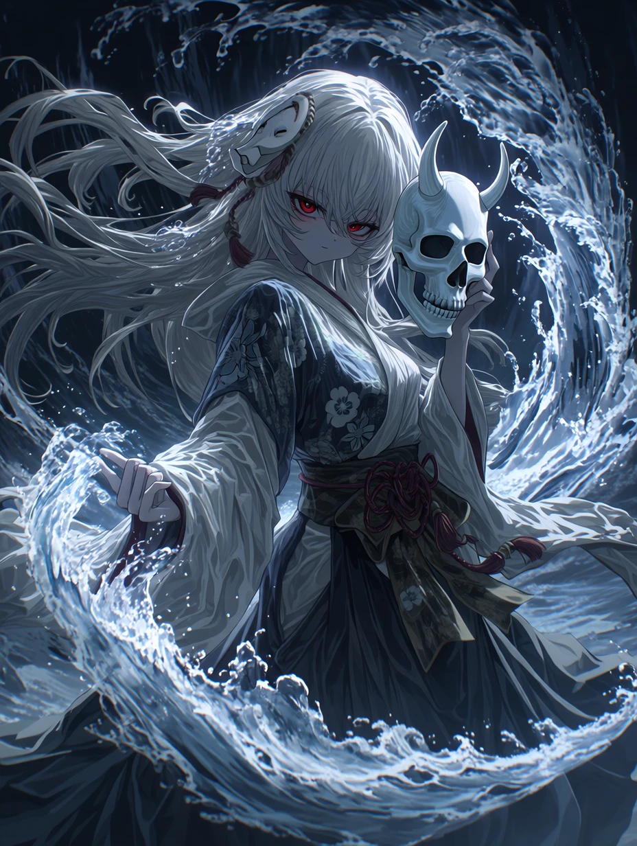 鬼面白姬 - 暗黑和风奇幻风格illustrious v1.0