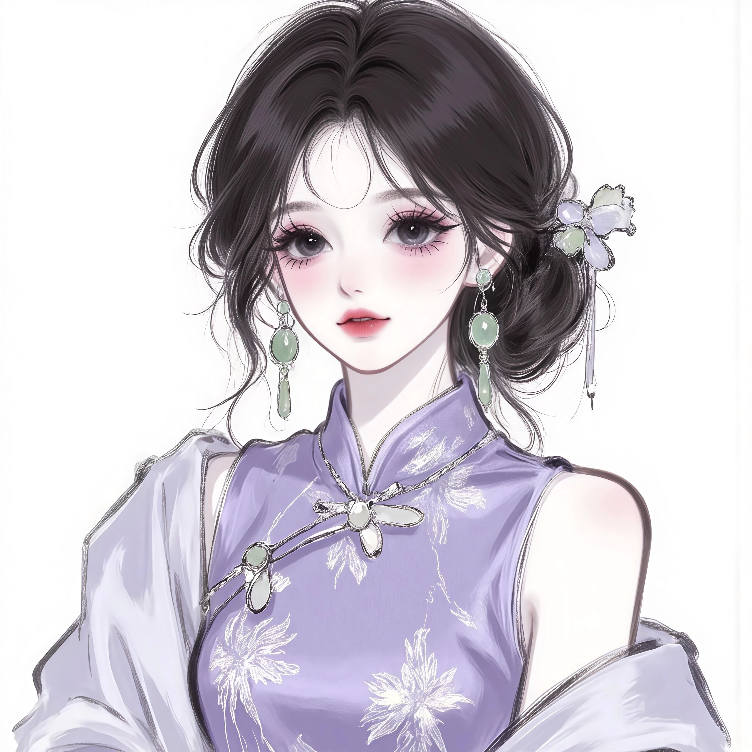 女孩插画头像 v1.0