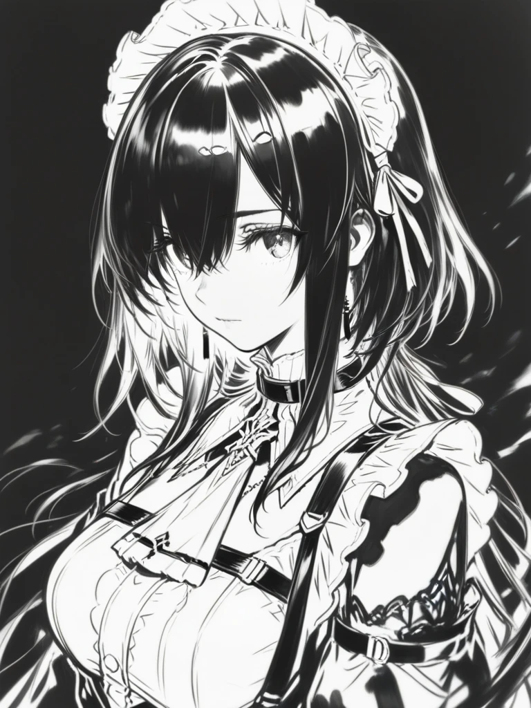 黑白水墨二次元画风illustrious v1.0