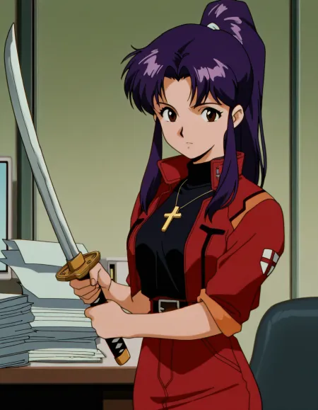 Misato Katsuragi (葛城 ミサト) - Neon Genesis Evangelion (新世紀エヴァンゲリオン) classic anime