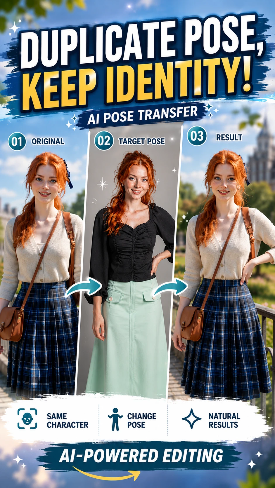 Kontext + ControlNet: Smart Pose Transformation