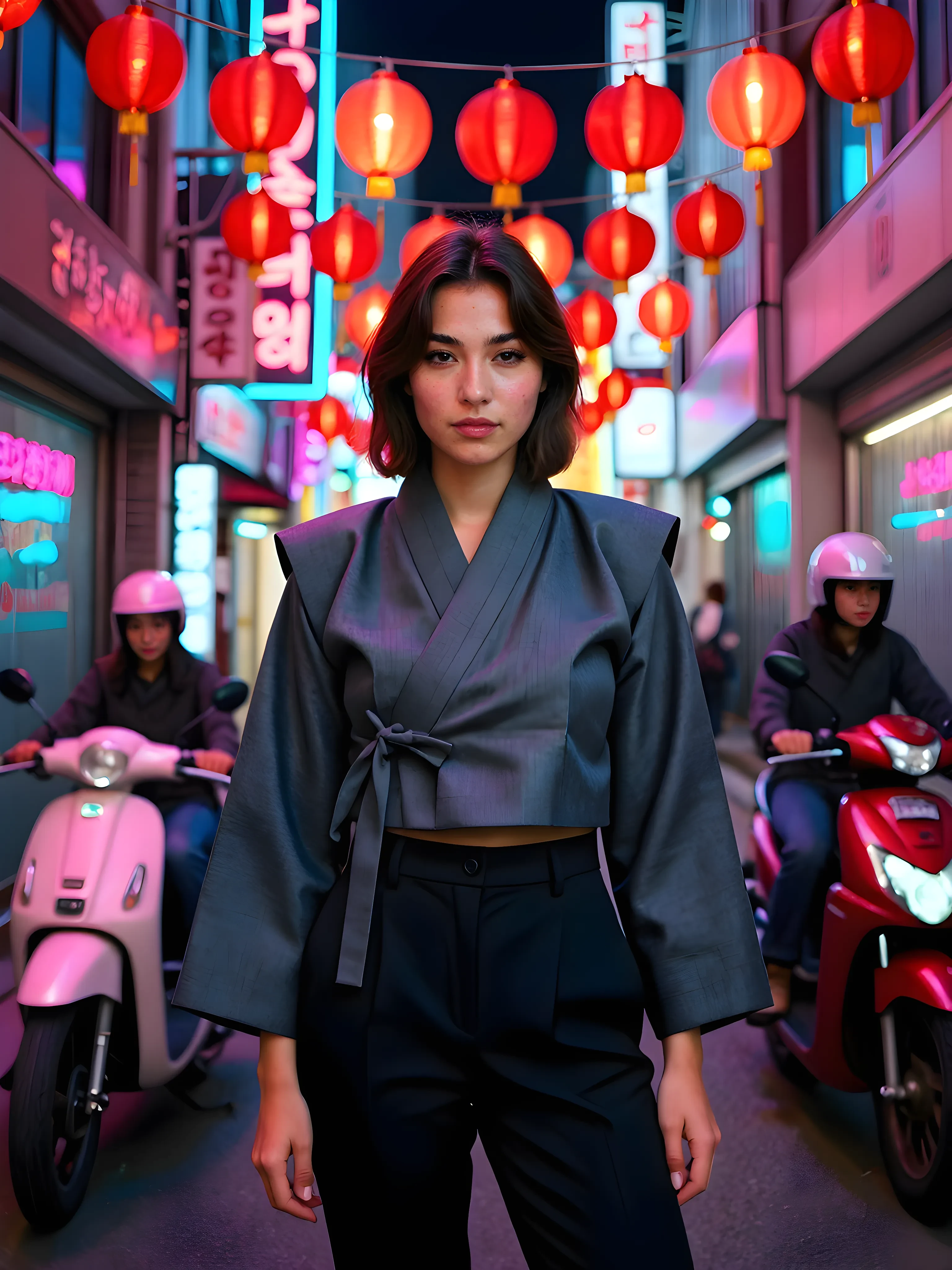 Neon Portrait Night Market Generator