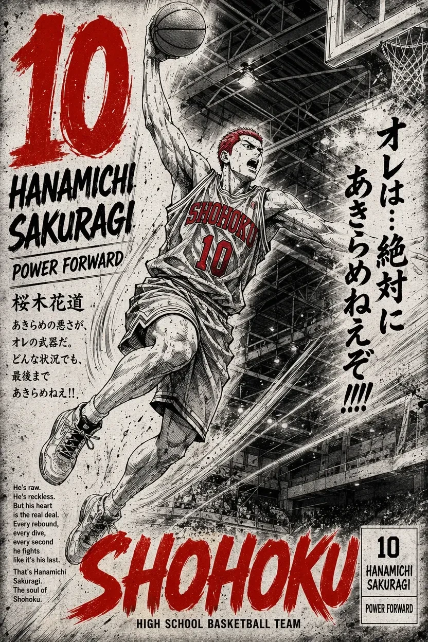 Slam Dunk｜High-energy basketball manga illustrations