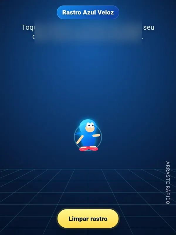 Você Sonic segue o nosso dedo