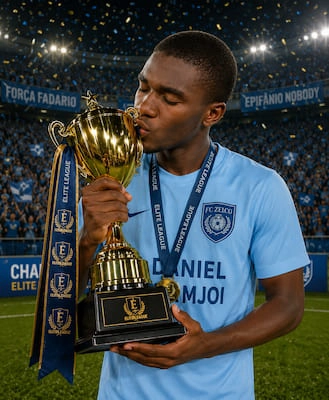 Fadario com o troféu da elite