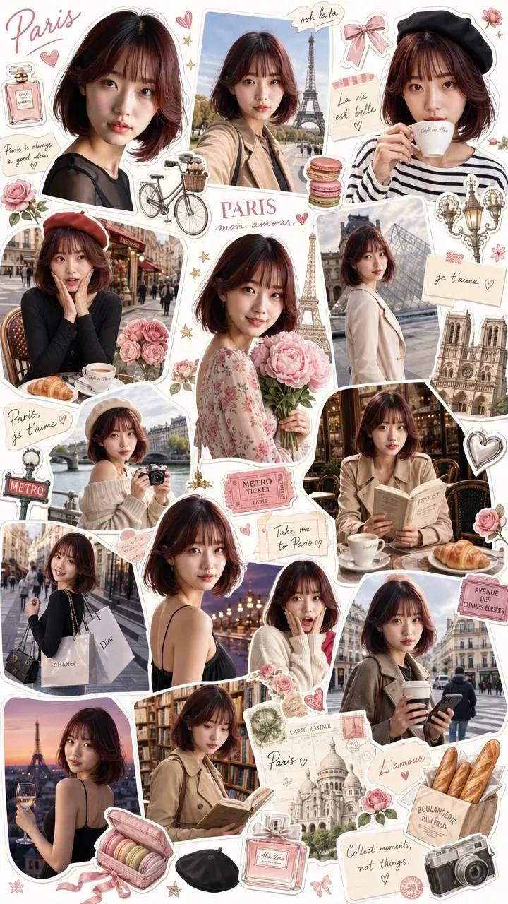 Paris Collage AI – Character Sheet Generator