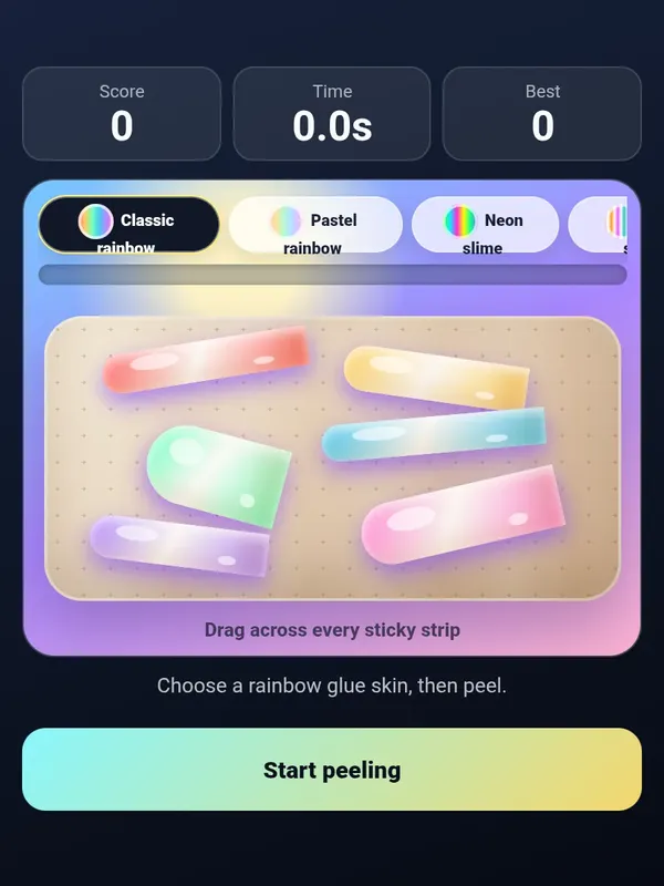 ♡Peel a glue game ♡