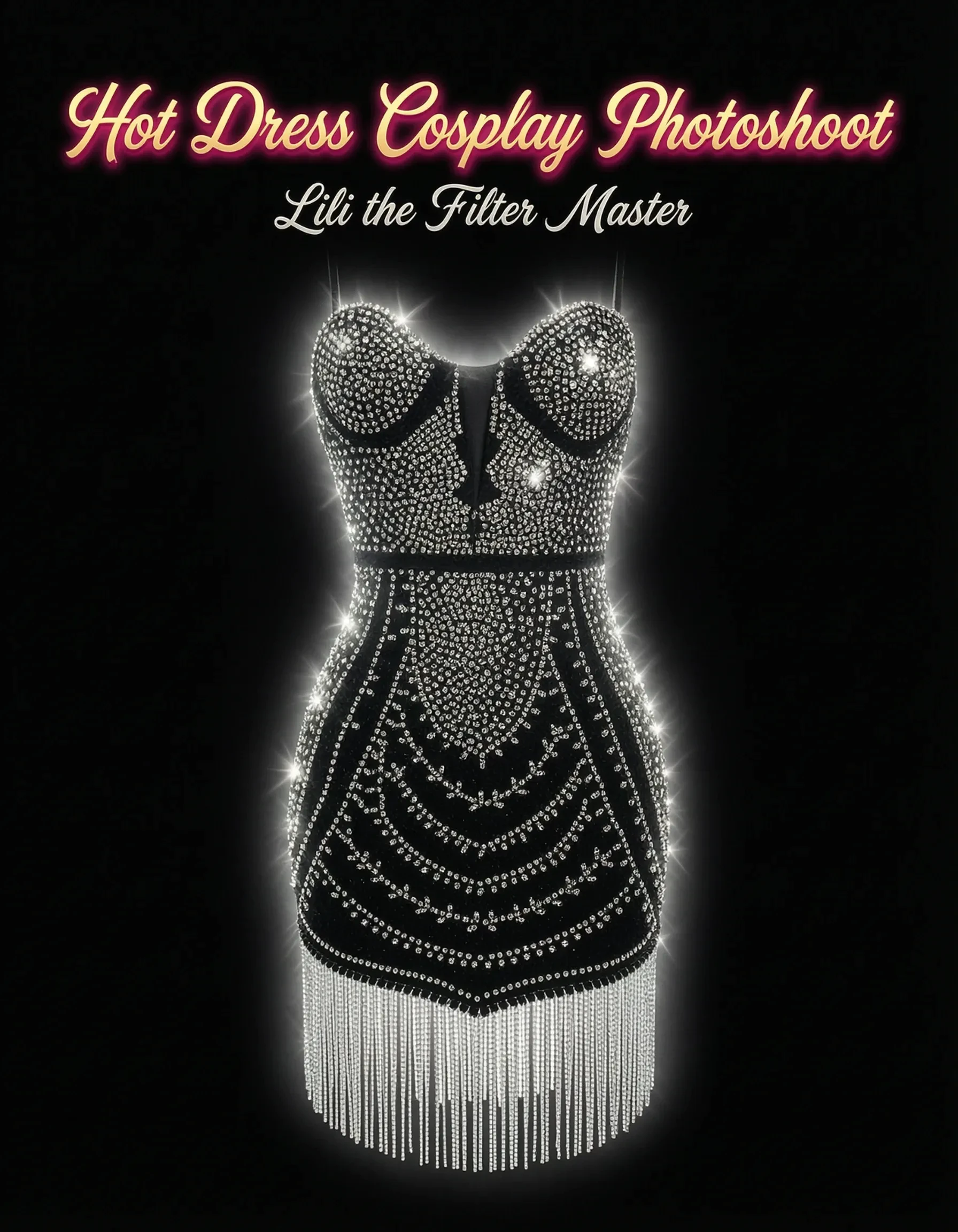 Photo Shoot Filter - Beaded Dress - Film-Style Edit