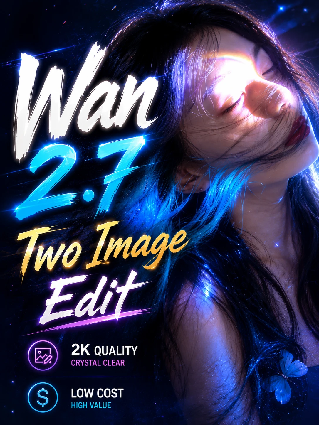 Wan 2.7 | Two Image Edit 2K Quality Low Cost