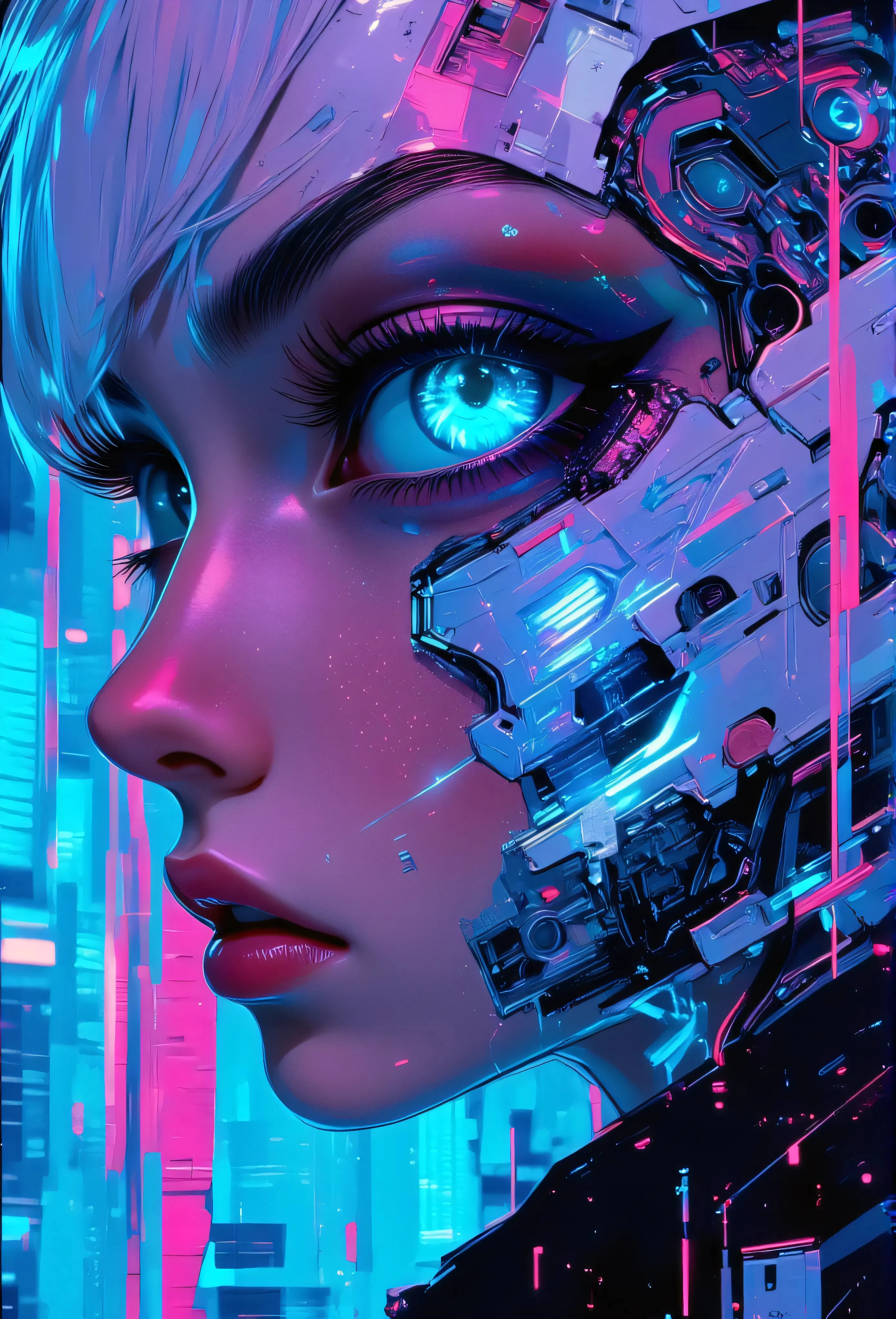 Flux Cyberpunk Glitch Portrait Generator