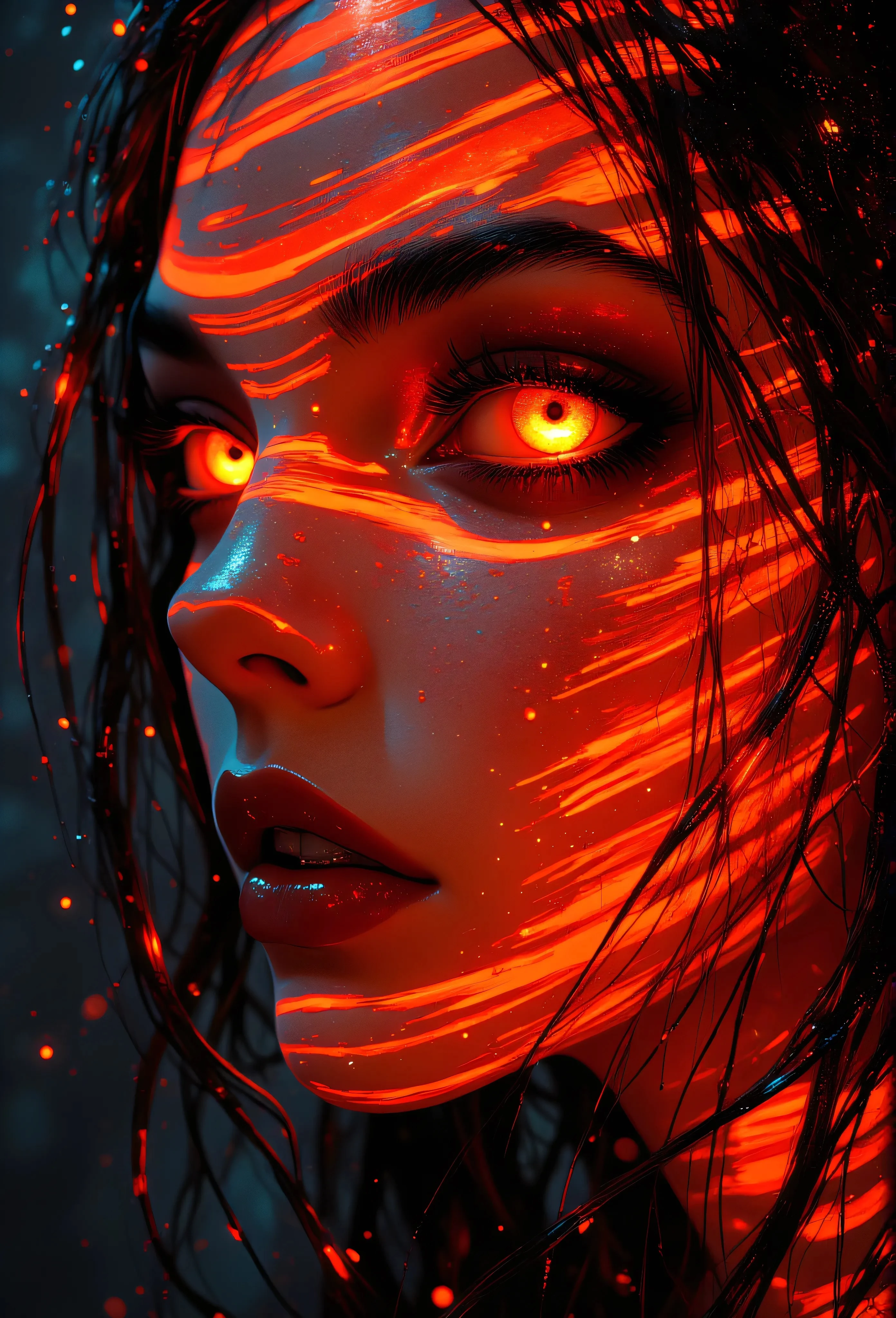 Flux Holographic Vampire Portraits