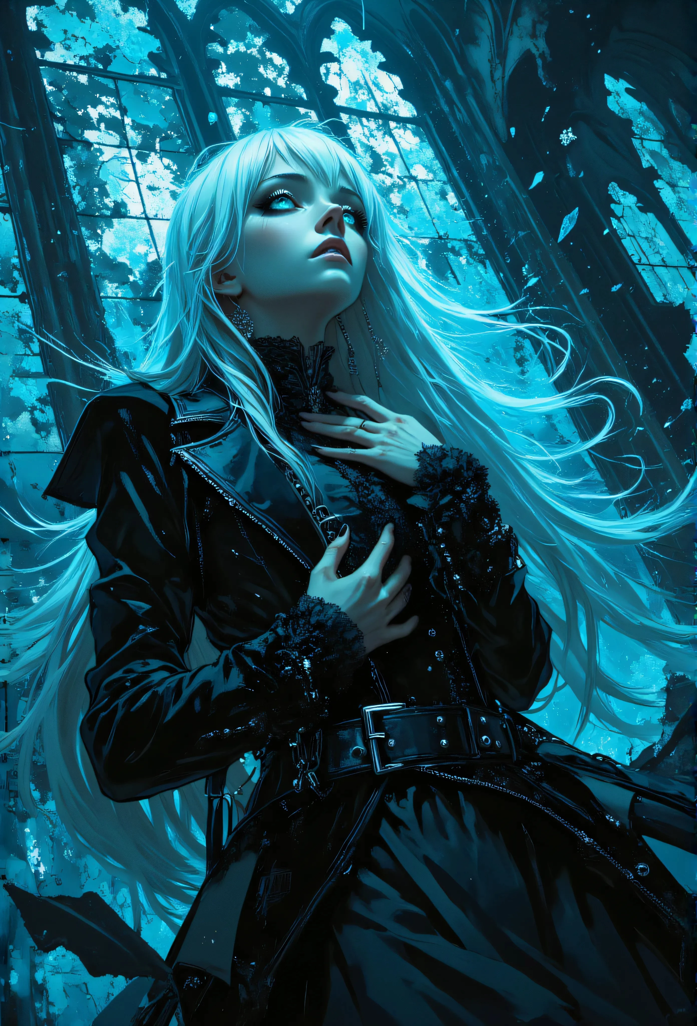 FLUX T2I Gothic Neon Portrait Generator